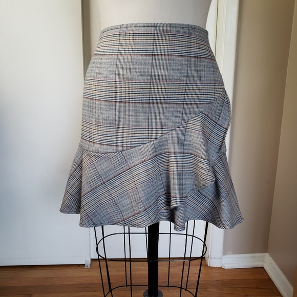 Trina Turk Plaid Mini Skirt Size 6! - Picture 1 of 11